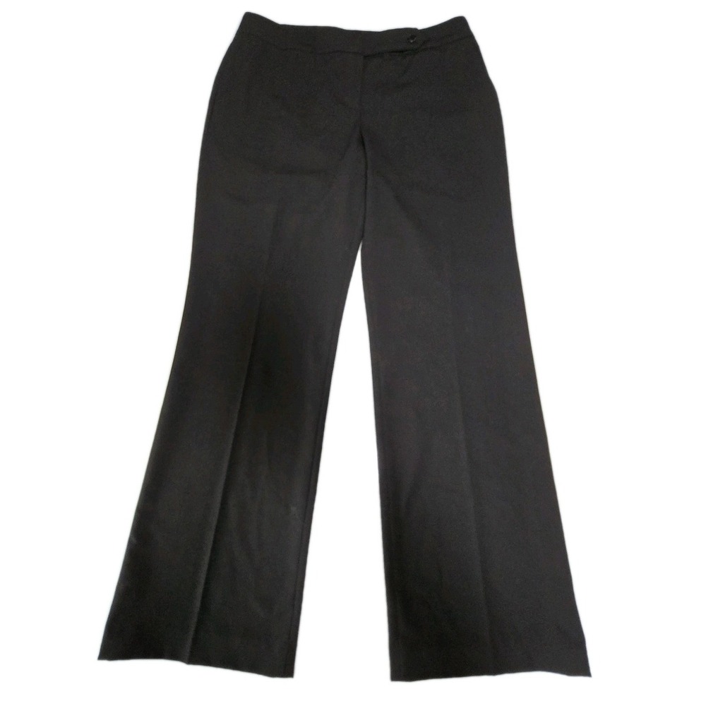 Calvin Klein Womens Wide Leg Pants Size 10 Black Flare Light Career Business